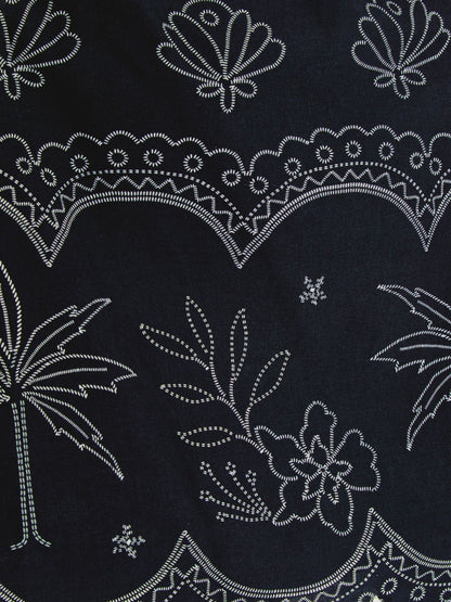 Dsiney Kidz - Monsoon Black Palm Embroidered Top & Shorts Set image 3