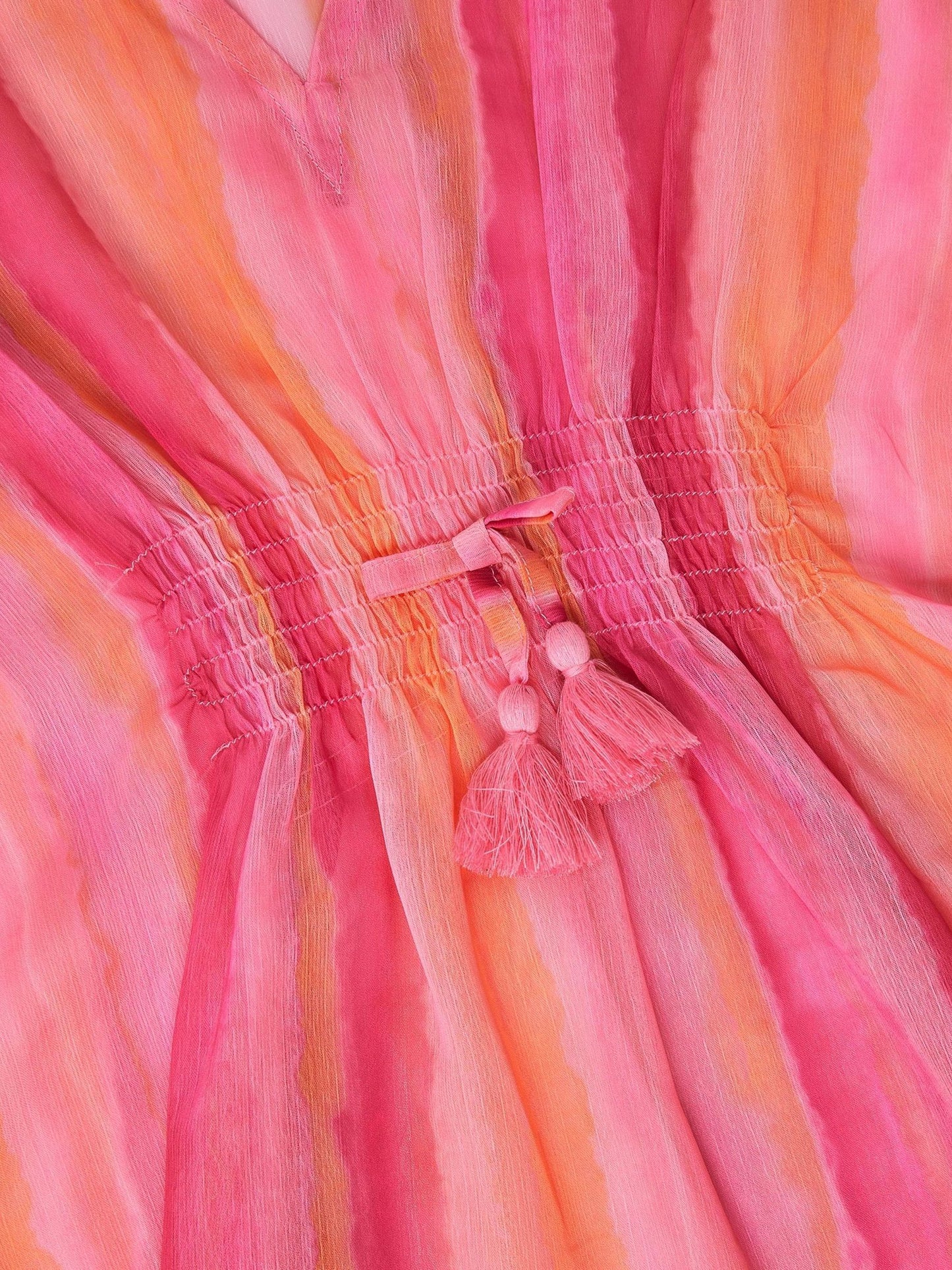 Monsoon Pink Stripe Tie-Dye Kaftan image 2