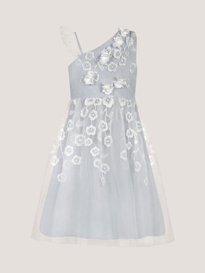 Monsoon Blue Liza Embroidered Asymmetrical Party Dress image 2