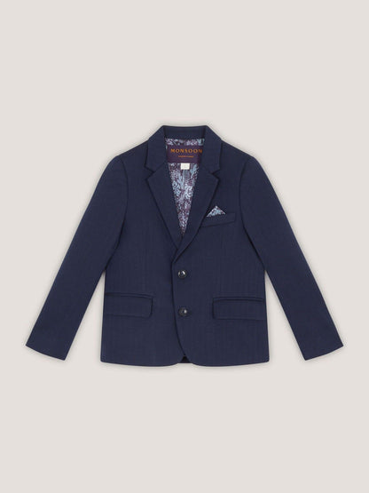 Dsiney Kidz - Monsoon Blue Harry Herringbone Suit Jacket image 2