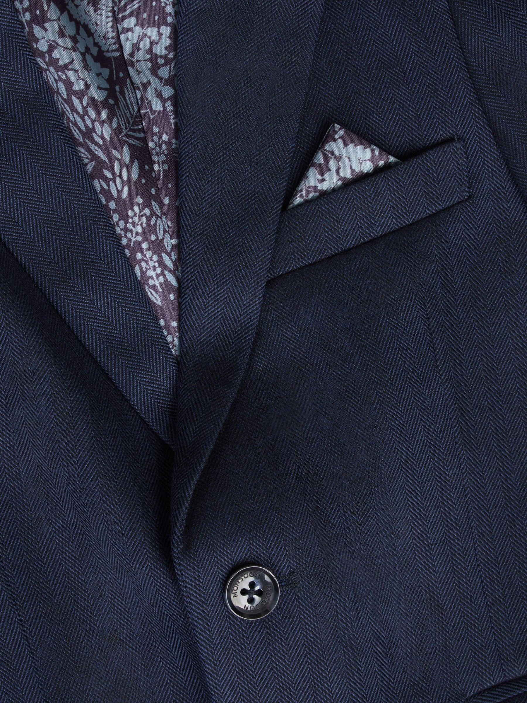 Dsiney Kidz - Monsoon Blue Harry Herringbone Suit Jacket image 3