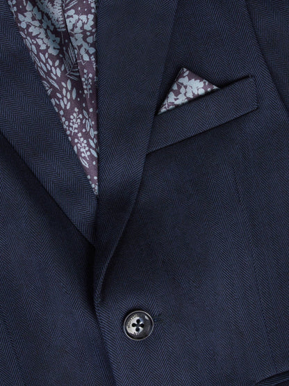 Dsiney Kidz - Monsoon Blue Harry Herringbone Suit Jacket image 3