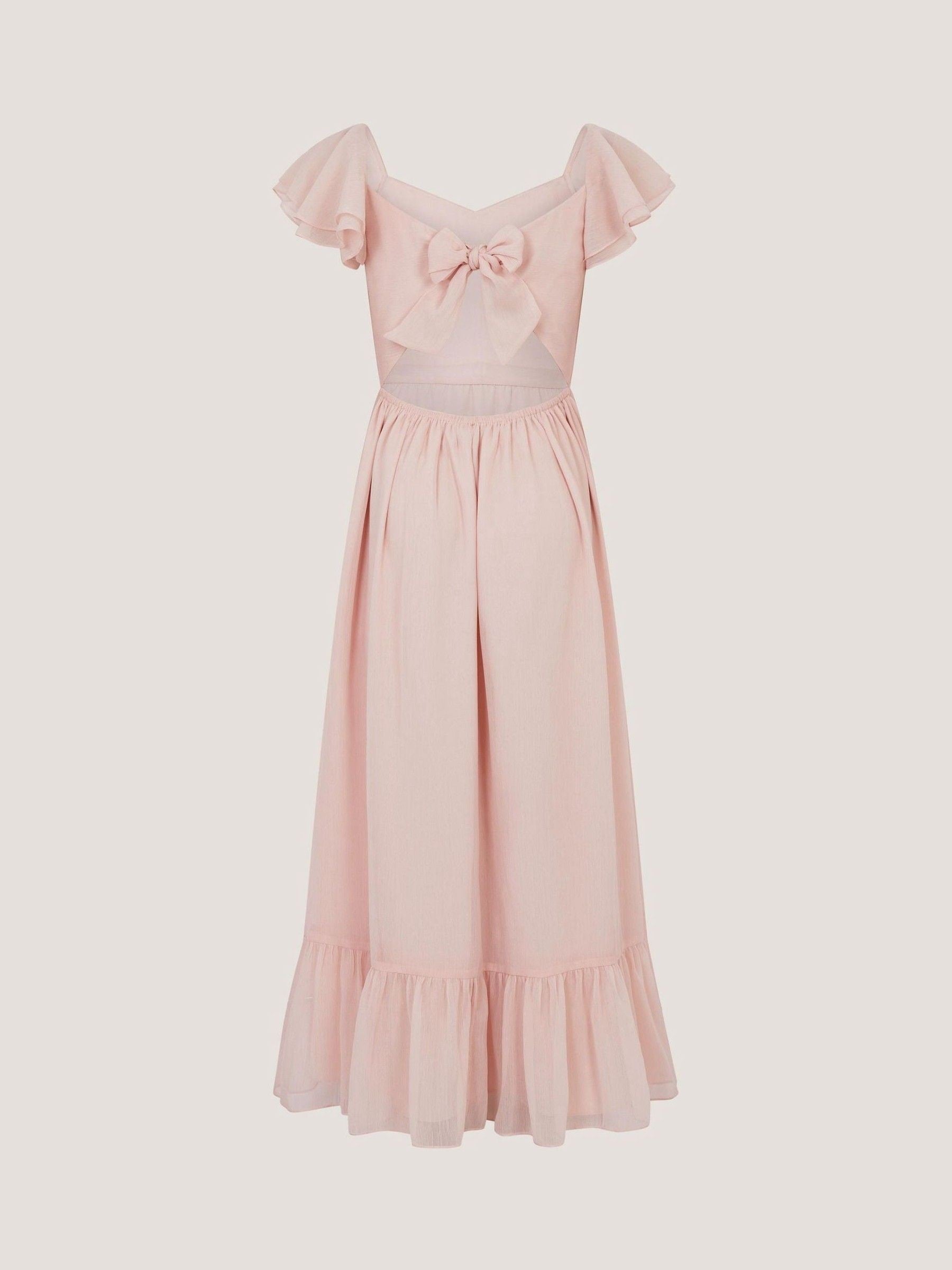 Monsoon LIght Pink Sully Tie Back Prom Dress image 4