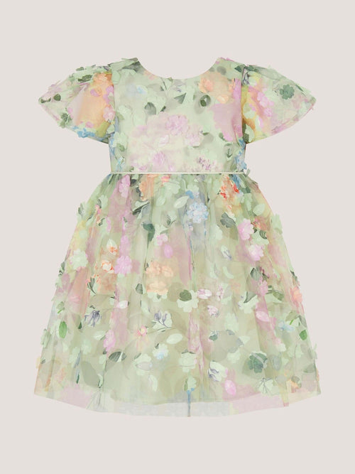 Dsiney Kidz - Monsoon Green Baby Eliza Floral Appliqué Party Dress image 1