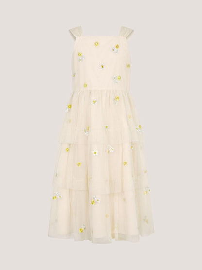 Monsoon White Ingrid Floral Embroidered Tiered Maxi Dress image 2