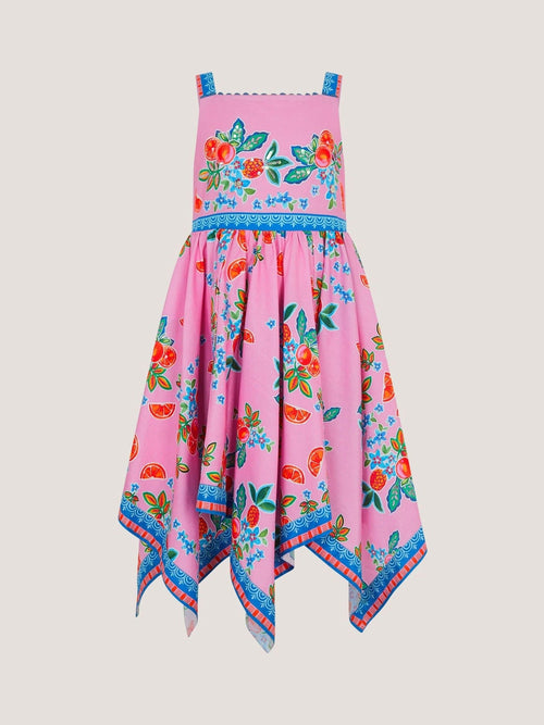 Dsiney Kidz - Monsoon Pink Oriana Fruity Hanky Hem Dress image 1