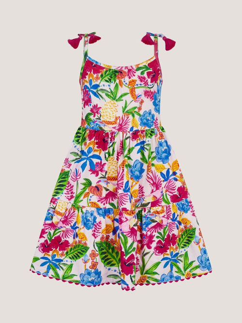 Dsiney Kidz - Monsoon Pink Tropical Print Jersey Dress image 1