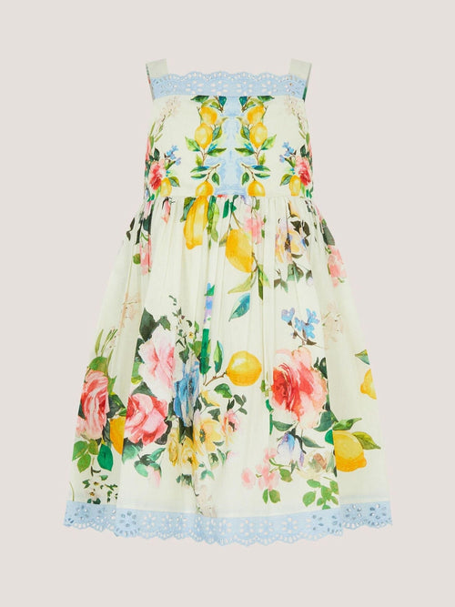 Dsiney Kidz - Monsoon Green Baby Amalfi Lemon Print Dress image 1