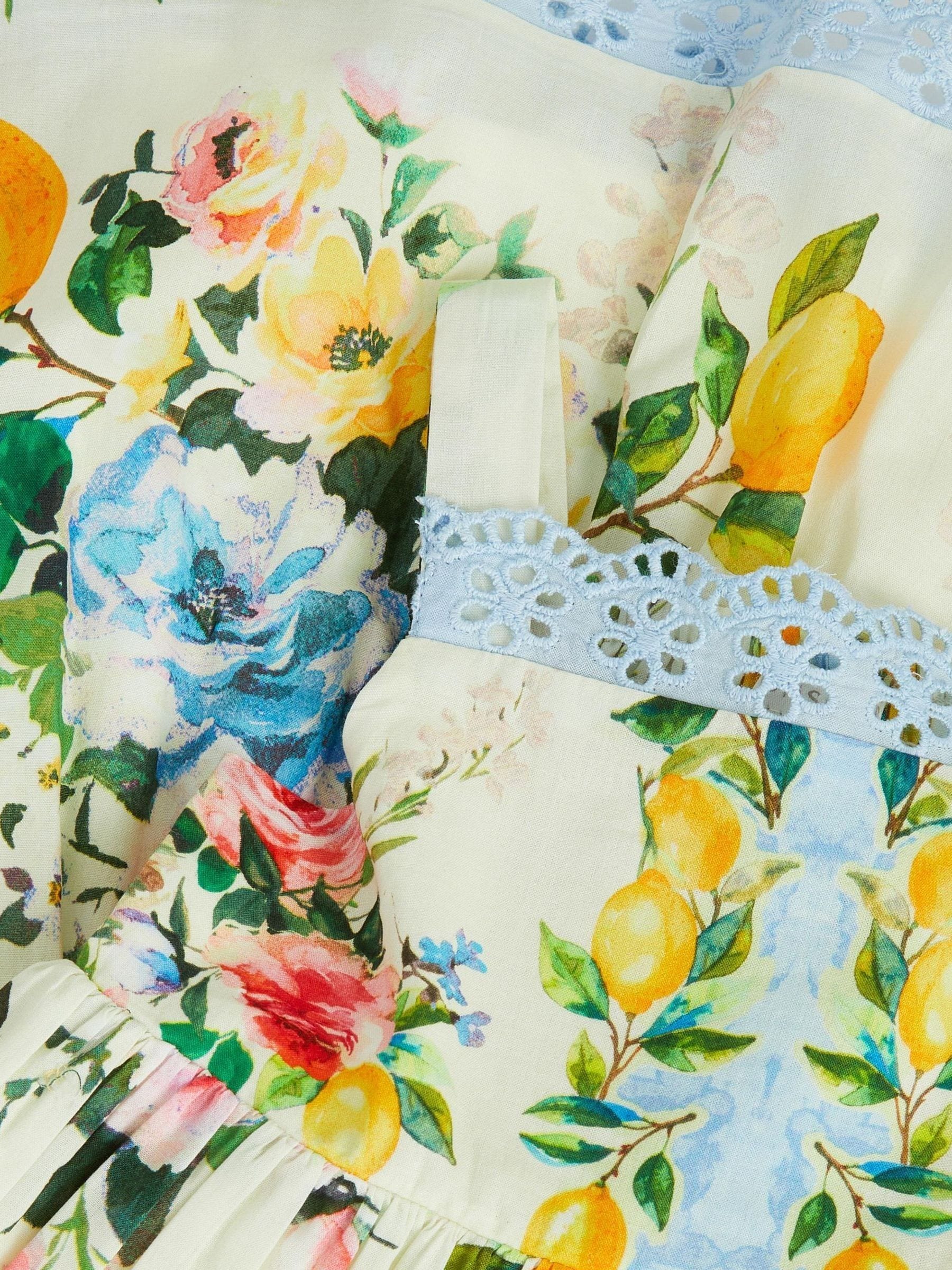 Monsoon Green Baby Amalfi Lemon Print Dress image 2