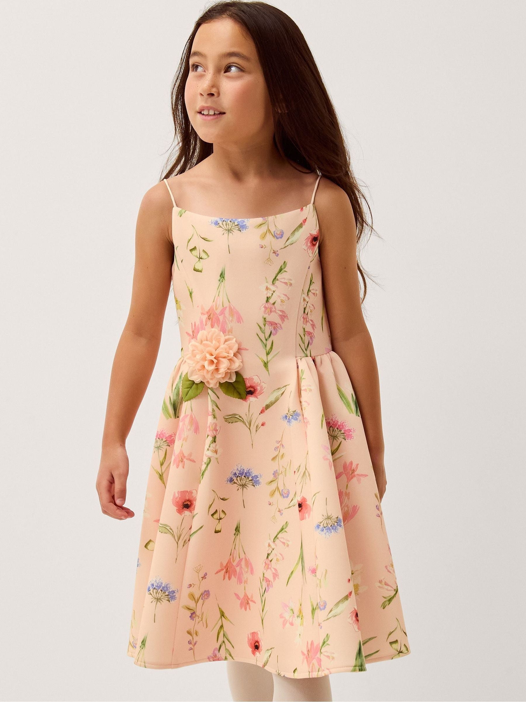 Monsoon Pink Dream Strappy Floral Party Dress image 1