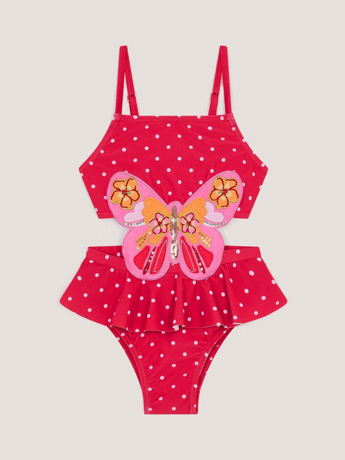 Dsiney Kidz - Monsoon Pink Embellished Butterfly Cut Out Swimsuit image 1