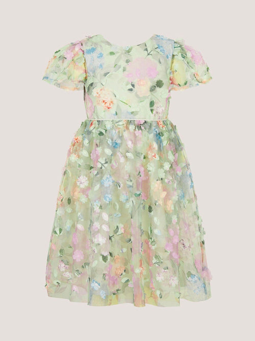 Dsiney Kidz - Monsoon Green Eliza Floral Appliqué Party Dress image 1