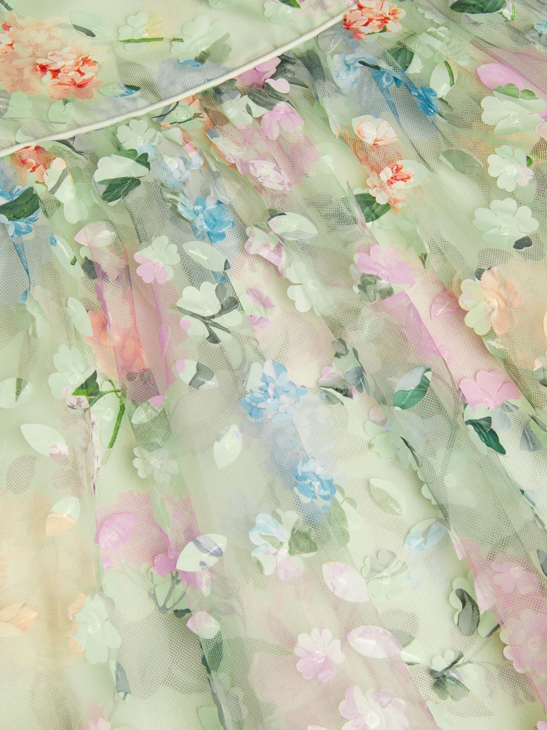 Monsoon Green Eliza Floral Appliqué Party Dress image 2