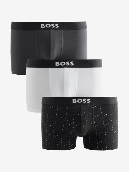 Dsiney Kidz - BOSS Black/White/Grey One Logo Hipster  Boxers 3 Pack image 1