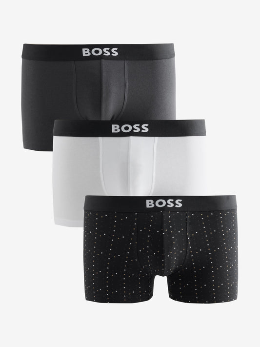 Dsiney Kidz - BOSS Black/White/Grey One Logo Hipster  Boxers 3 Pack image 1