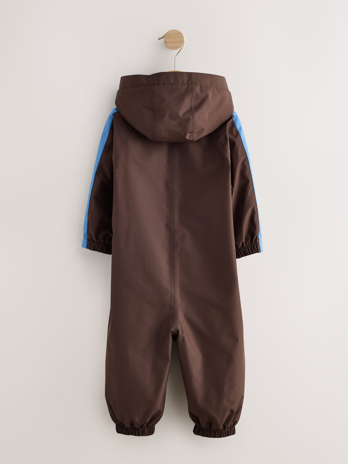 Brown Side Stripe Waterproof Fleece Lined Puddlesuit (3mths-7yrs) - image 2
