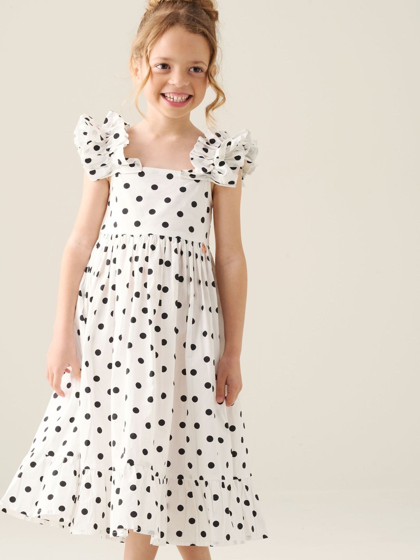 Angel & Rocket White Amber Polka Dot Dress image 3