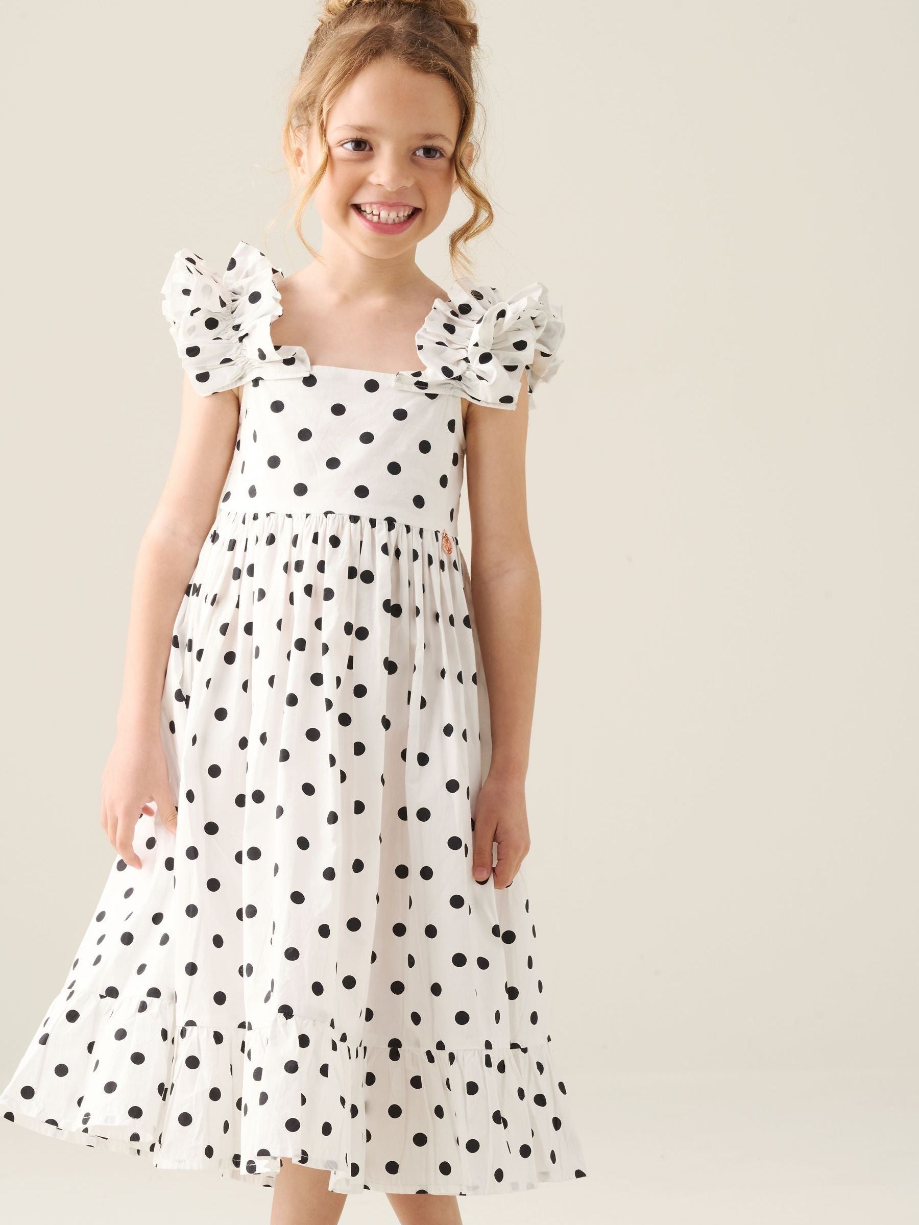 Angel & Rocket White Amber Polka Dot Dress image 3