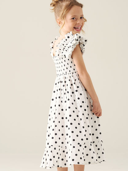 Angel & Rocket White Amber Polka Dot Dress image 4