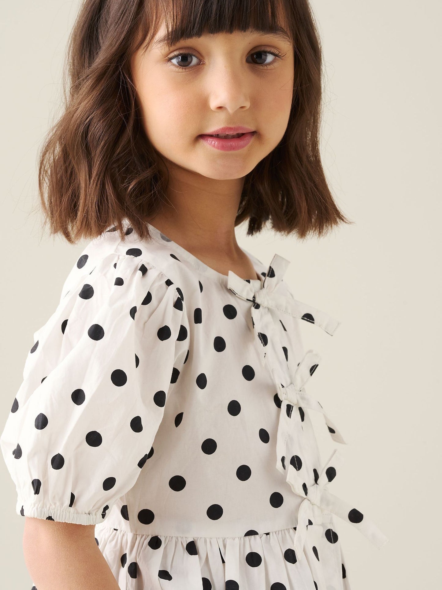 Dsiney Kidz - Angel & Rocket White Amber Polka Dot Tie Front Top image 3