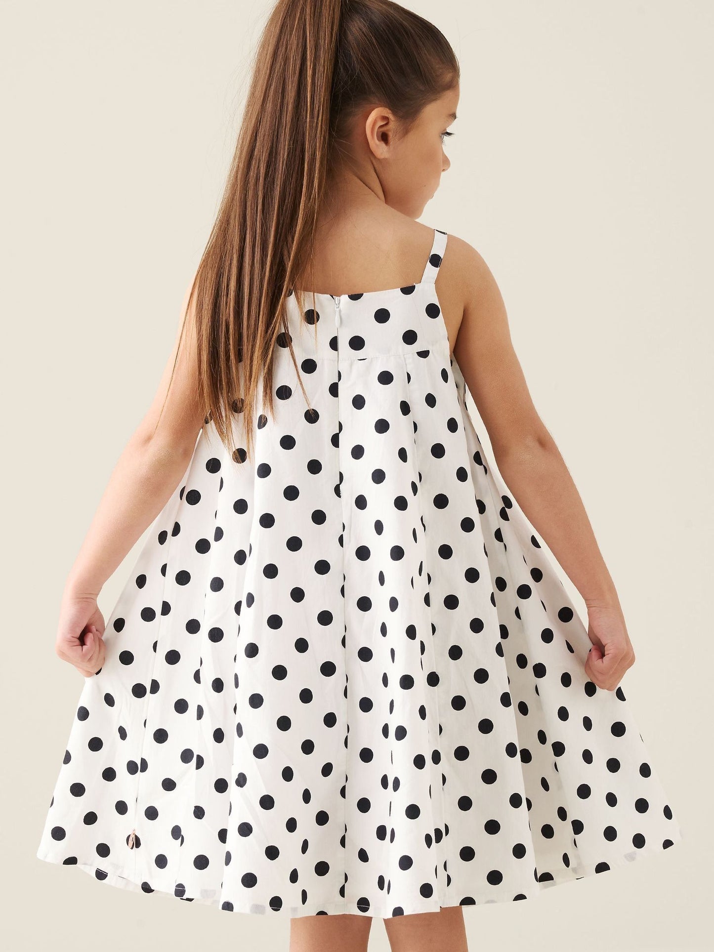 Angel & Rocket White Amber Polka Dot Bow Dress image 3