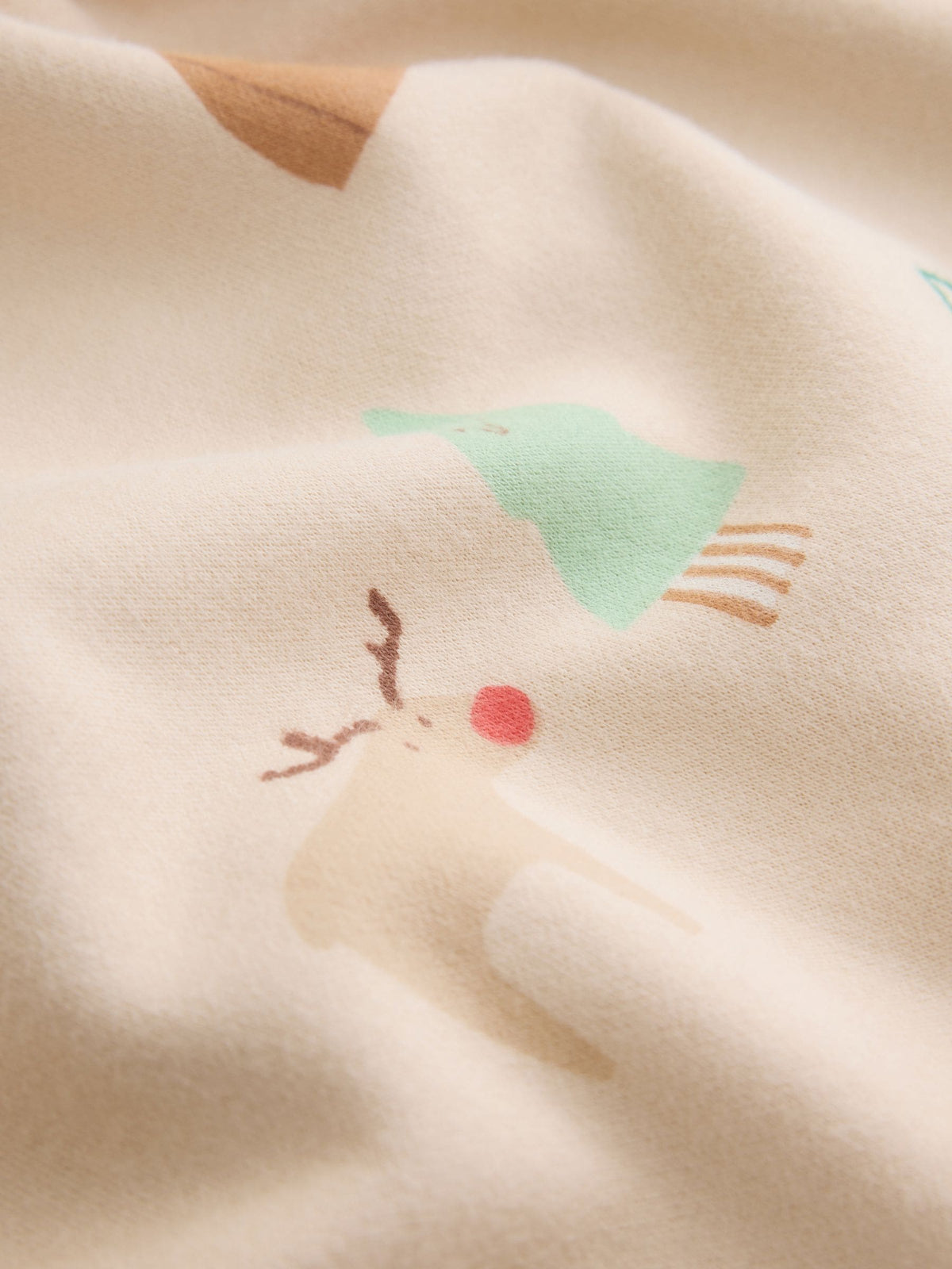 Ecru Christmas Long Sleeve Sweat Dress (3mths-7yrs) - image 7