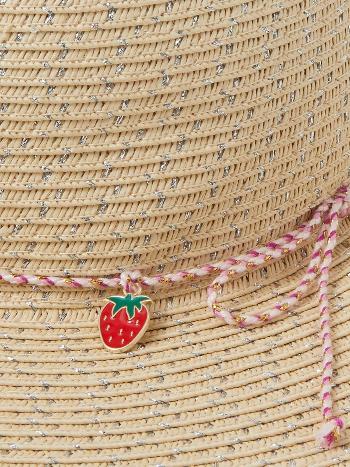 Angels By Accessorize Natural Cherry Charm Floppy Hat image 2