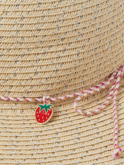 Angels By Accessorize Natural Cherry Charm Floppy Hat image 2
