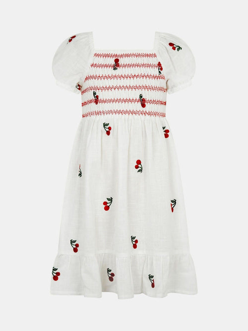 Dsiney Kidz - Angels By Accessorize White Cherry Embroidered Cotton Dress image 1