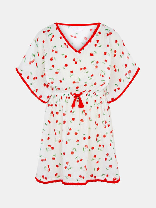 Angels By Accessorize White Cherry Print Kaftan image 1