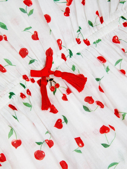 Angels By Accessorize White Cherry Print Kaftan image 2