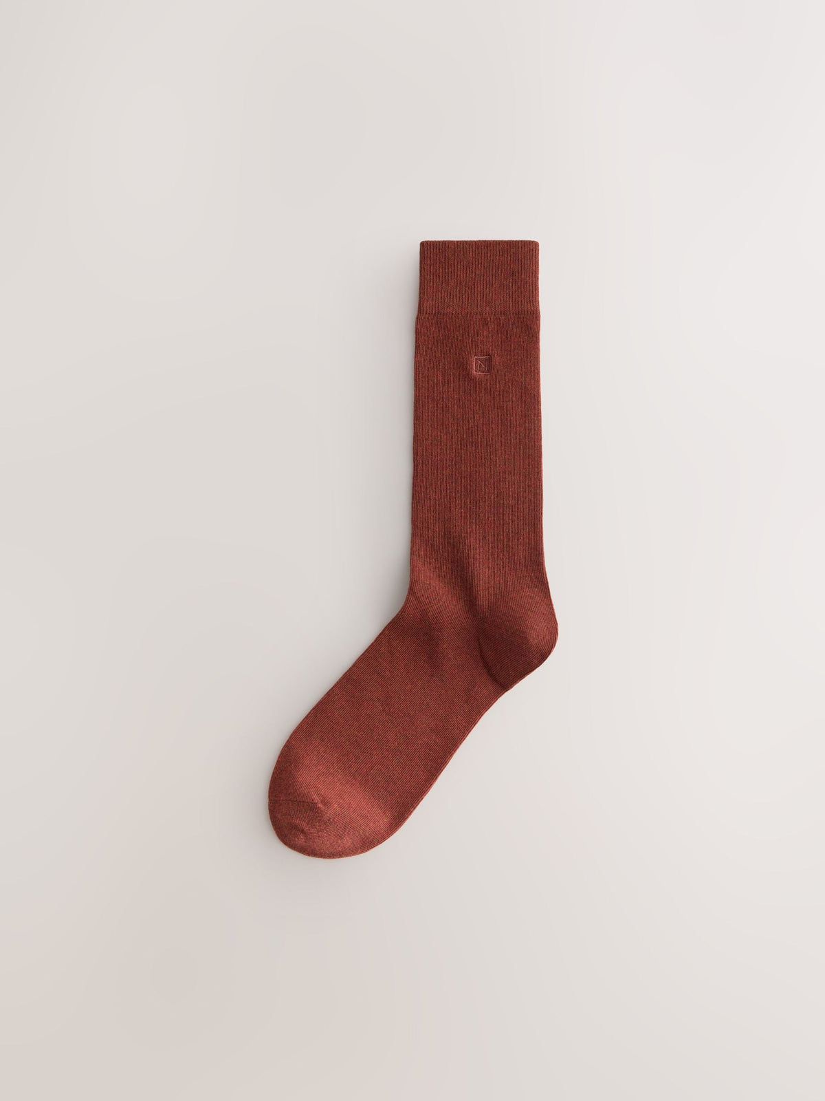 Rich Red/Green Marl Embroidered Lasting Fresh Socks - image 4