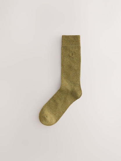 Rich Red/Green Marl Embroidered Lasting Fresh Socks - image 7