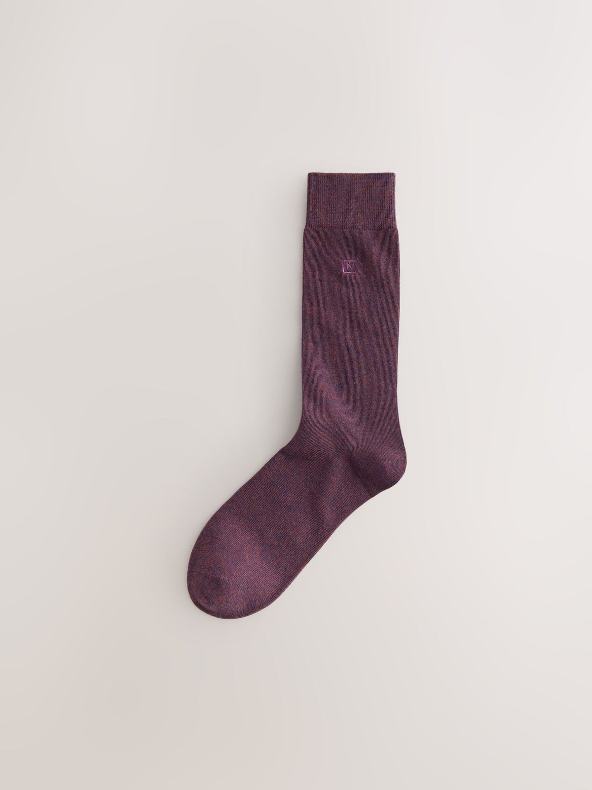 Rich Red/Green Marl Embroidered Lasting Fresh Socks - image 8