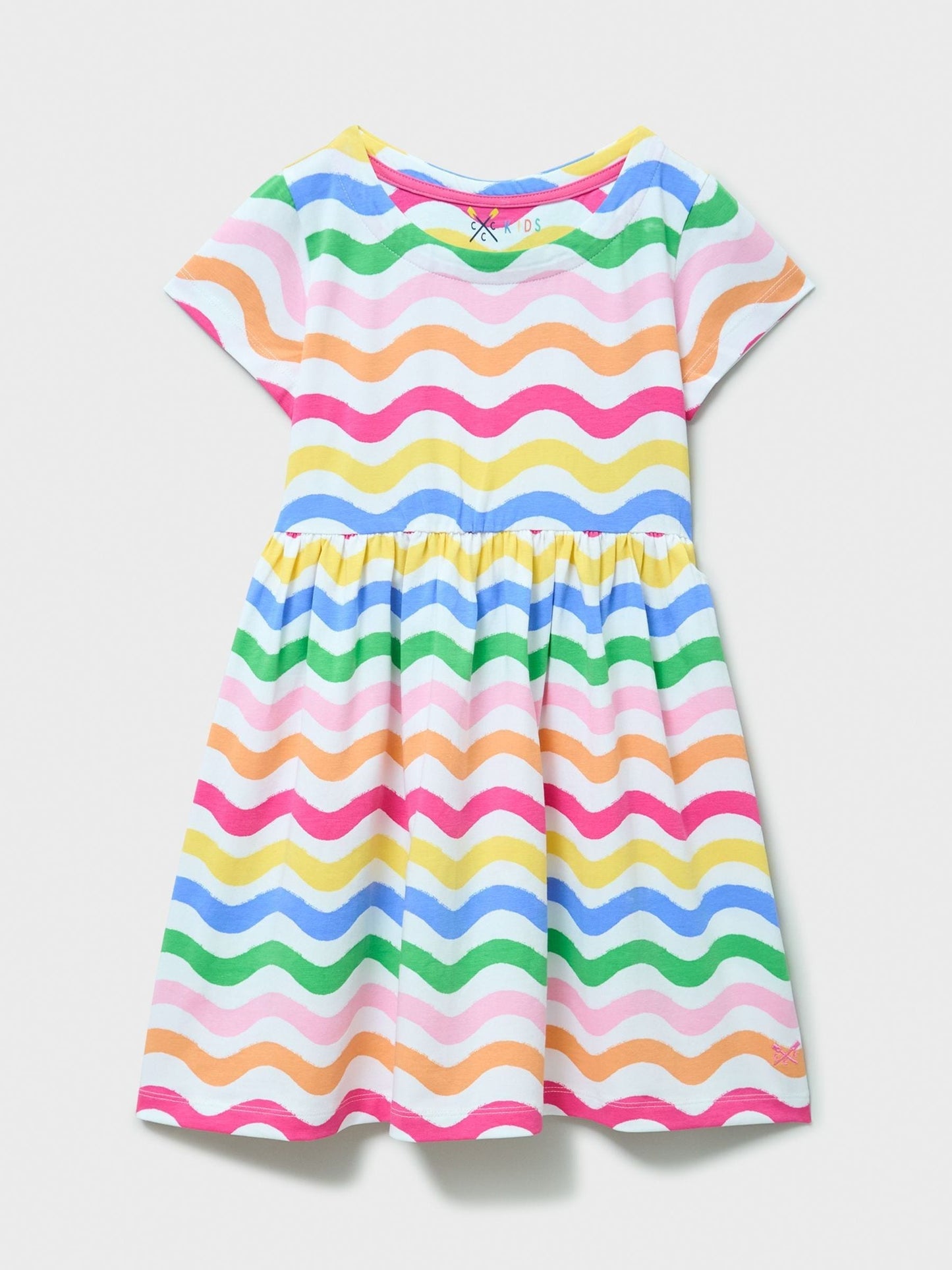 Crew Clothing Pink Everyday Printed Jersey Dress image 1