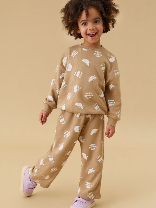 MORI Cream Brunch Club Wide Leg Joggers image 1