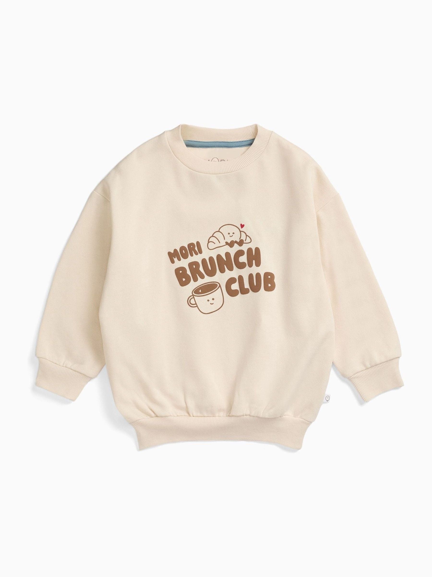 Dsiney Kidz - MORI Brown Brunch Club Oversized Placement Print Sweatshirt image 2