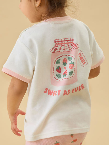 MORI Pink Sweet Strawberry Oversized Cotton T-Shirt image 2