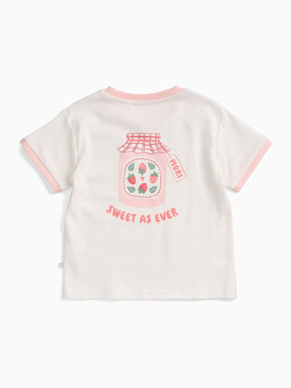 MORI Pink Sweet Strawberry Oversized Cotton T-Shirt image 5