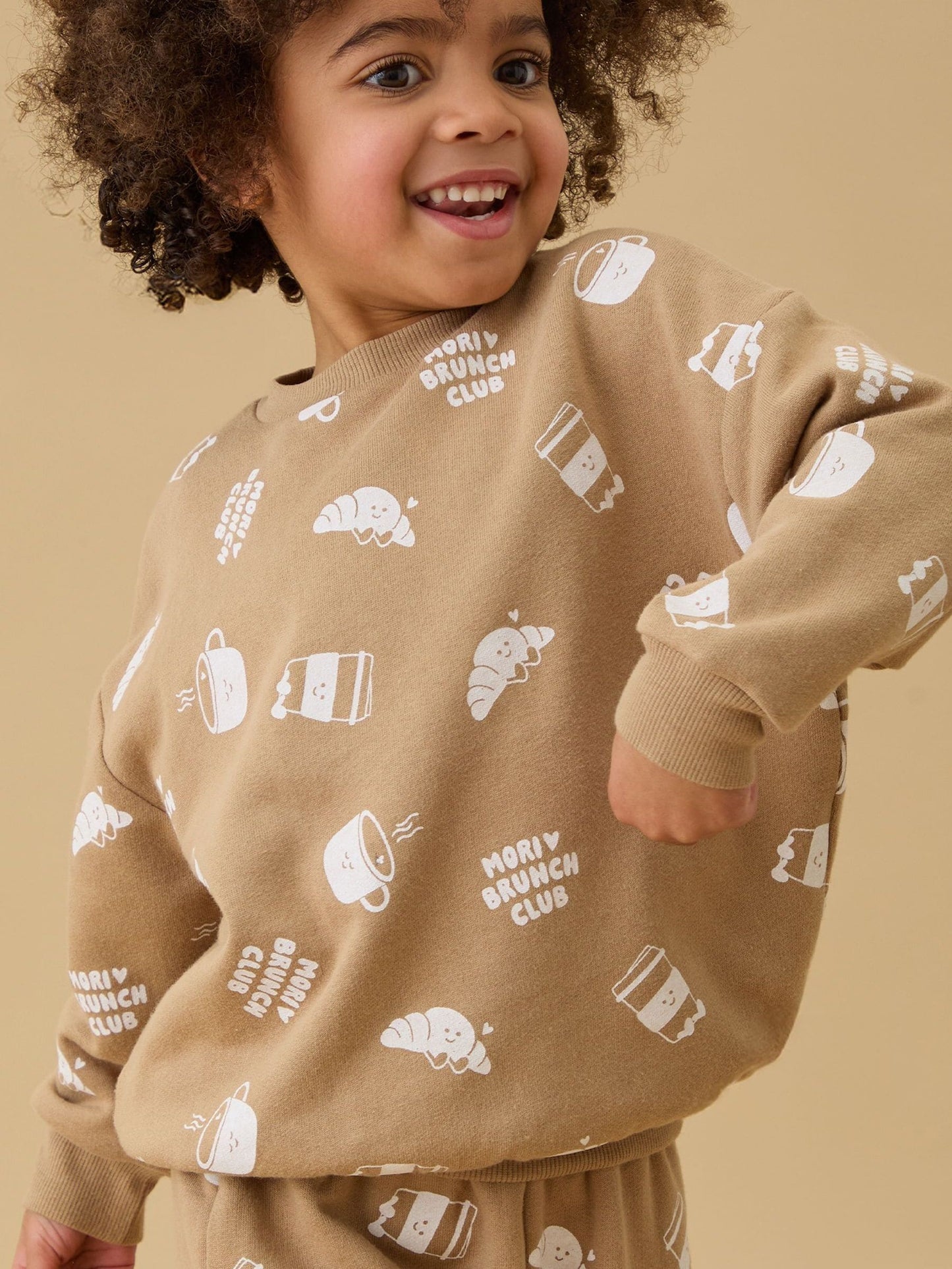 Dsiney Kidz - MORI Cream Brunch Club Oversized Soft Sweatshirt image 2