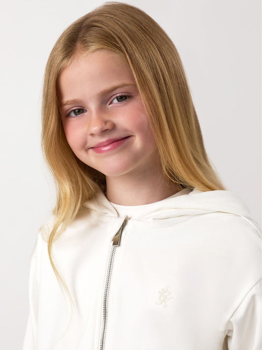 Dsiney Kidz - Gym King White Mini Victory Boxy Full Zip Hoodie image 2