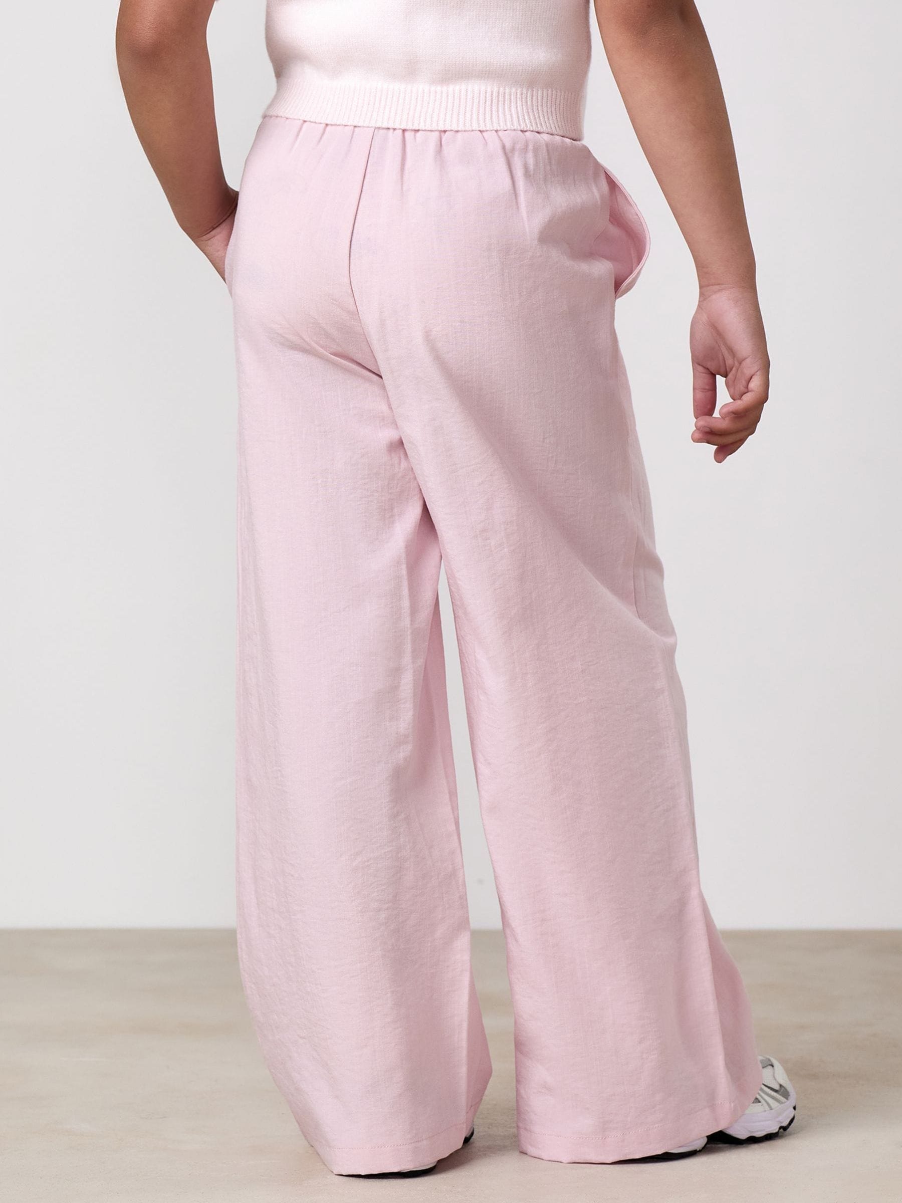 Gym King Pink Junior Signature Woven Trousers image 2