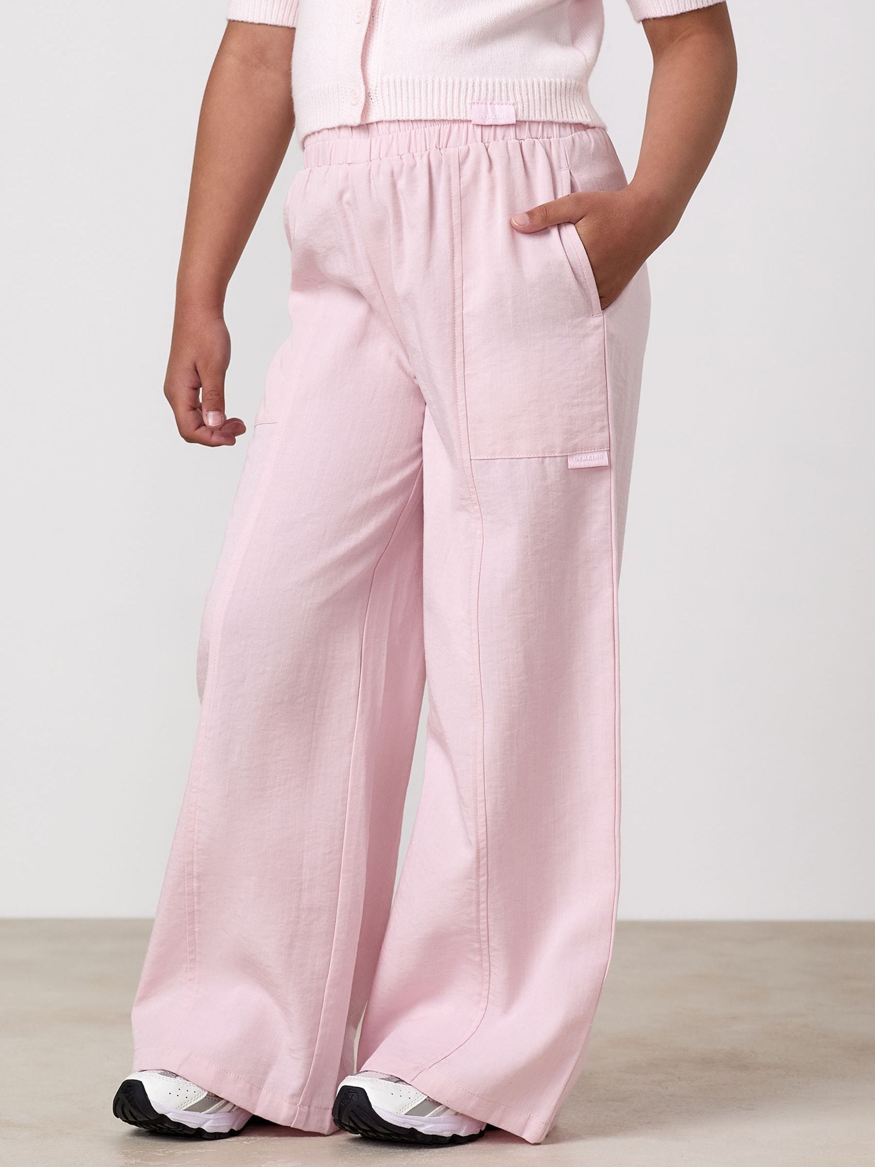 Gym King Pink Junior Signature Woven Trousers image 3