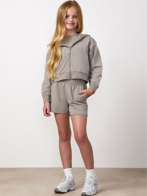 Dsiney Kidz - Gym King Brown Mini Victory Boxy Full Zip Hoodie image 1