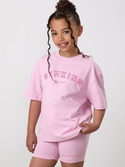 Dsiney Kidz - Gym King Pink Junior Shadow Boyfriend T-Shirt image 3