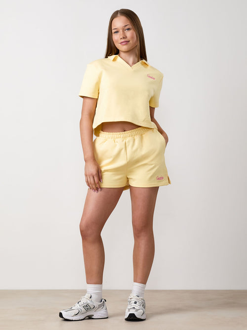 Gym King Yellow Junior Haze Loopback Shorts image 1