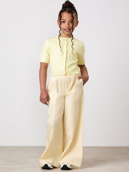 Gym King Yellow Junior Signature Woven Trousers image 1