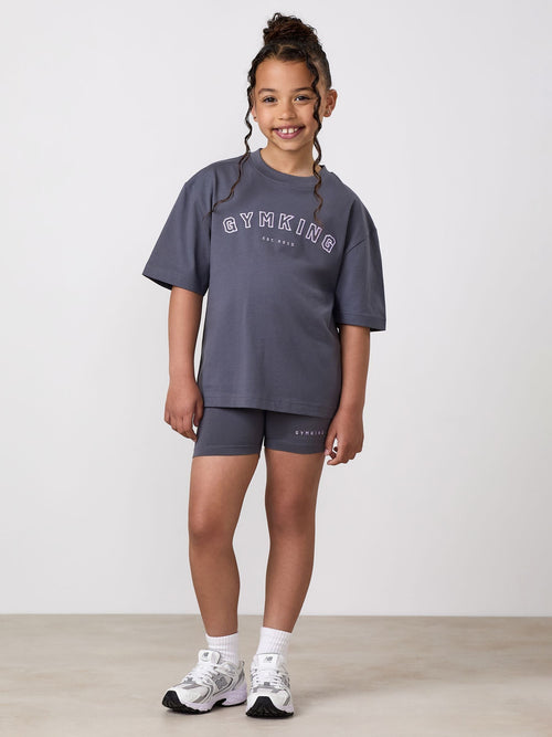 Dsiney Kidz - Gym King Grey Junior Shadow Boyfriend T-Shirt image 1