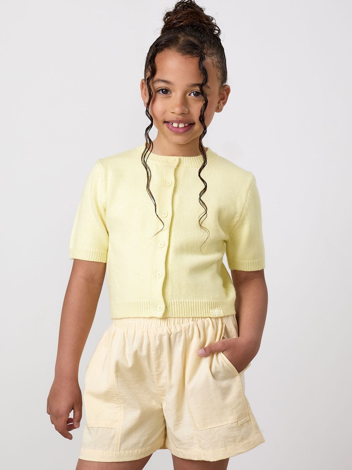 Dsiney Kidz - Gym King Yellow Junior Short Sleeve Knit Cardigan image 3