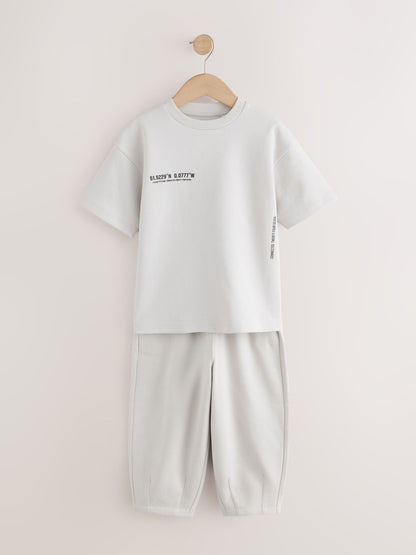 Light Grey Relaxed Fit Heavyweight T-Shirt and Joggers Set (3-16yrs) - image 1